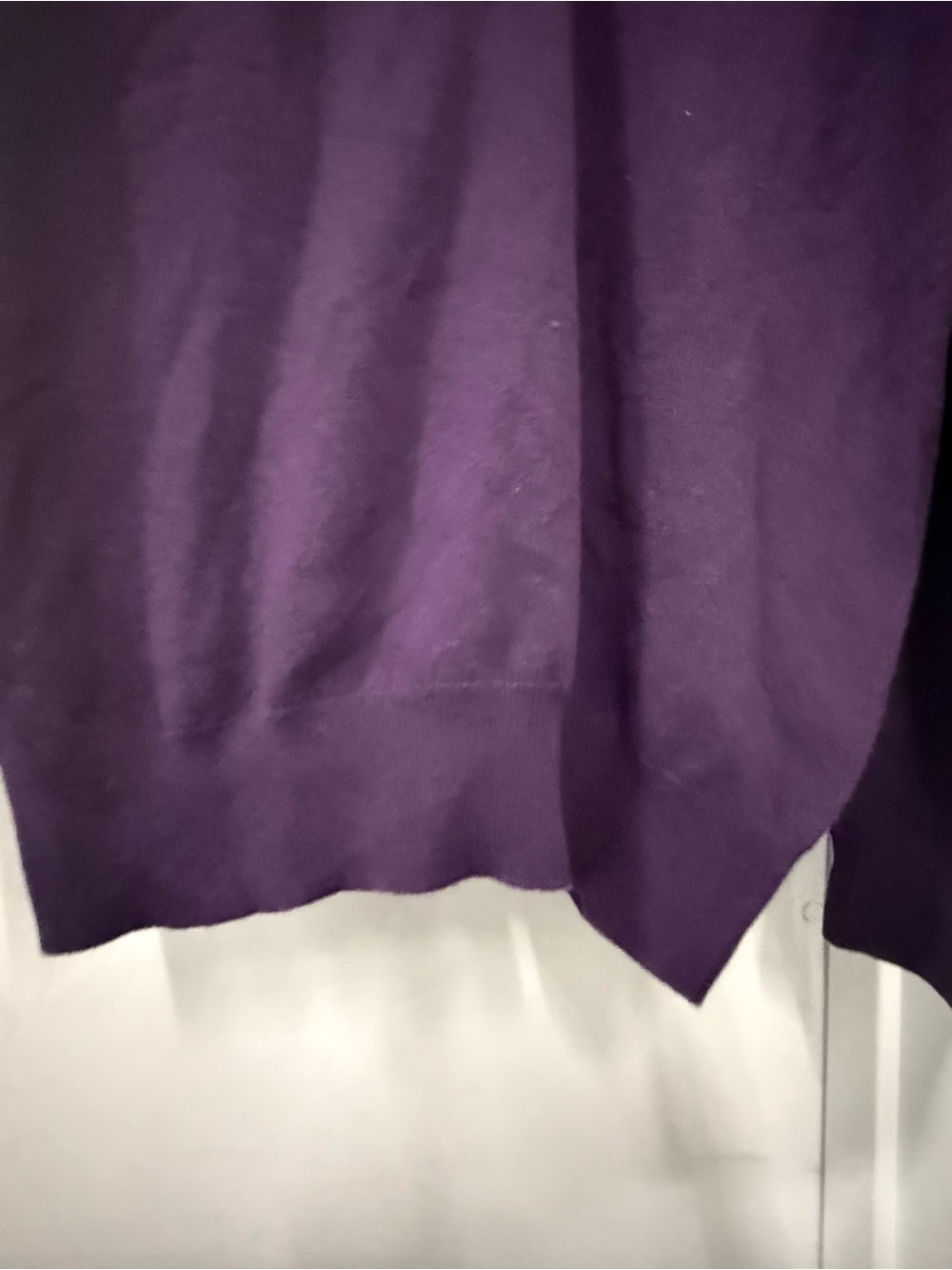 Crimson Paris - France’s Purple V-Neck Sweater - Women's Classic Knit - Picture 2 of 6